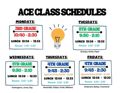 ACE Schedule